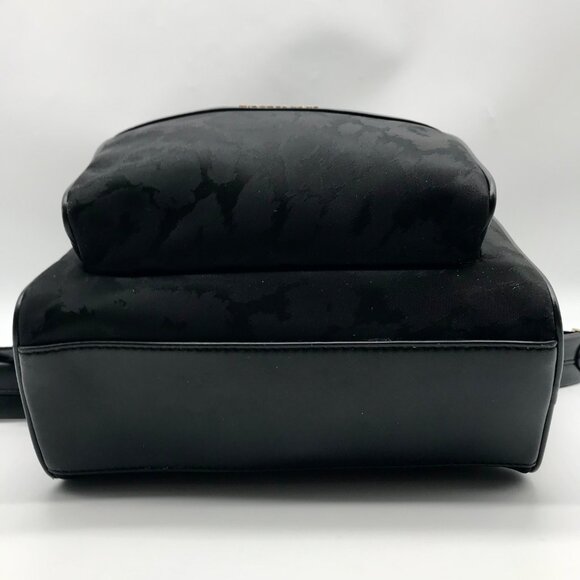 Michael Kors Black Nylon Leopard Print Bex Backpack - Picture 5 of 11